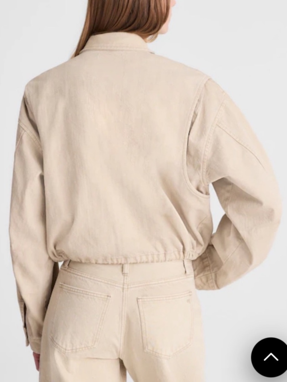Madewell denim Cropped field Jacket in faded khaki - Picture 4 of 9